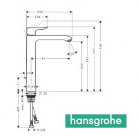 MONOMANDO LAVABO METRIS 260 HANSGROHE